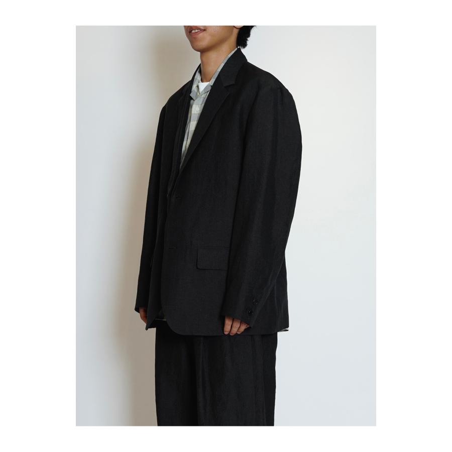 WOOL LINEN 2B JACKET - CHARCOAL (261-60404) Universal Products(ユニバーサルプロダクツ) |  | 02