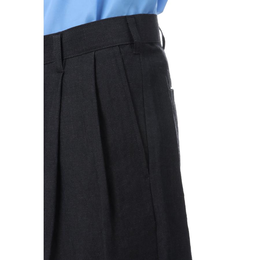 WOOL LINEN 2 TUCK TROUSERS - CHARCOAL (261-60504) Universal Products(ユニバーサルプロダクツ) |  | 10