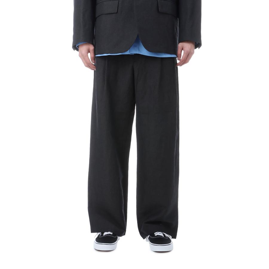WOOL LINEN 2 TUCK TROUSERS - CHARCOAL (261-60504) Universal Products(ユニバーサルプロダクツ) |  | 05