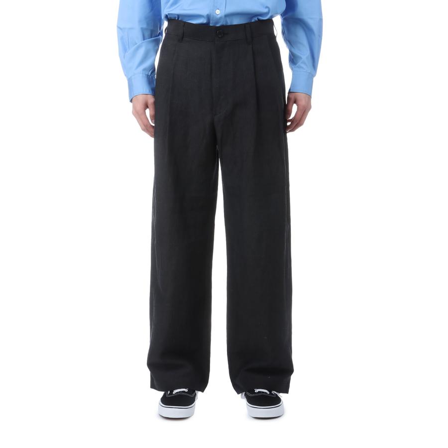 WOOL LINEN 2 TUCK TROUSERS - CHARCOAL (261-60504) Universal Products(ユニバーサルプロダクツ) |  | 06