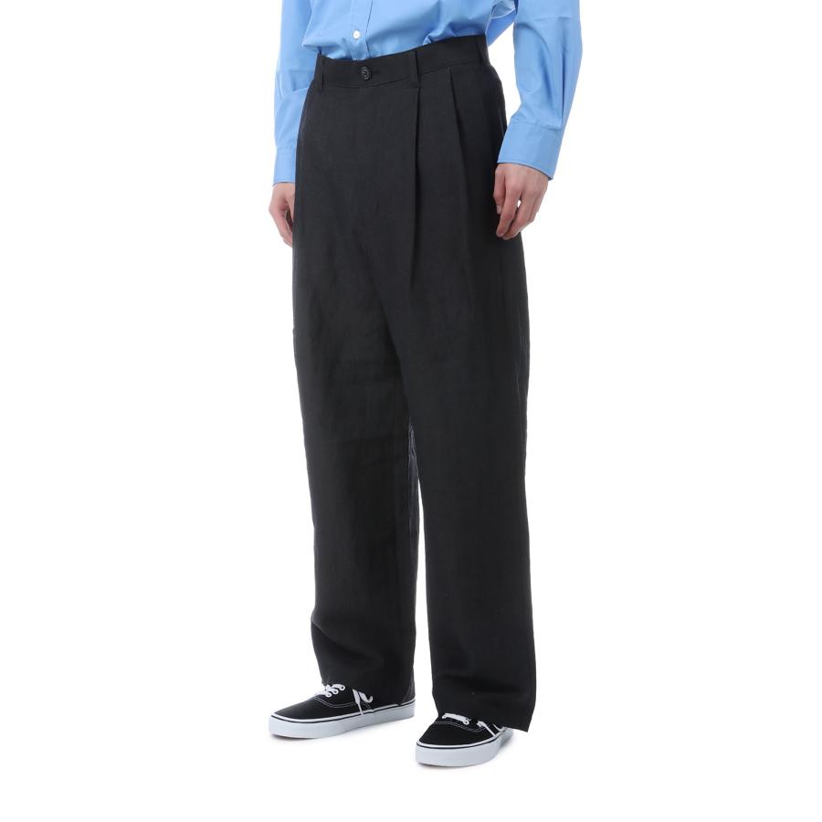 WOOL LINEN 2 TUCK TROUSERS - CHARCOAL (261-60504) Universal Products(ユニバーサルプロダクツ) |  | 07