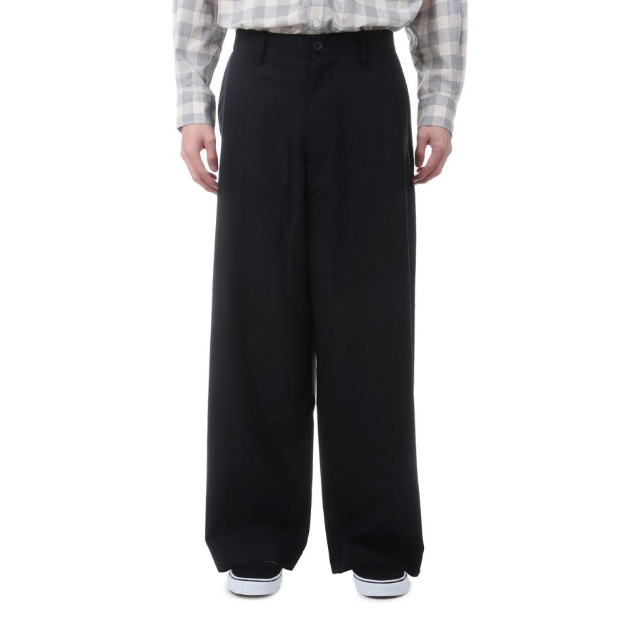 SUMMER WOOL WIDE TROUSERS - BLACK (261-60514) Universal Products(ユニバーサルプロダクツ) |  | 02