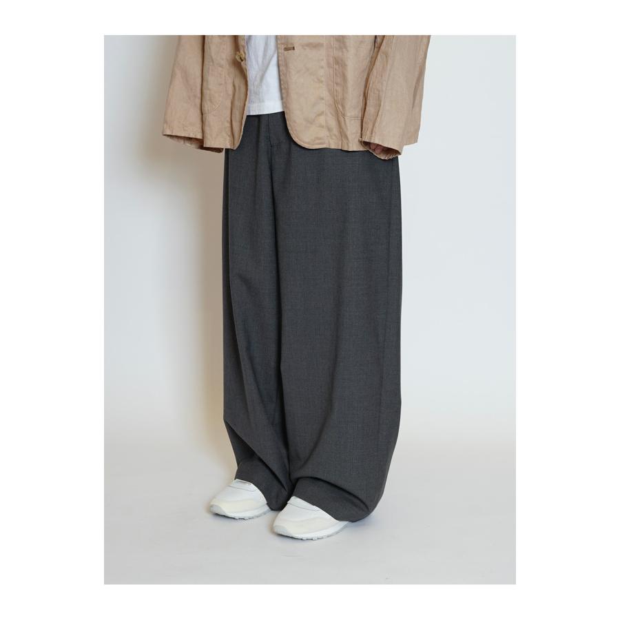 SUMMER WOOL WIDE TROUSERS - GRAY (261-60514) Universal Products(ユニバーサルプロダクツ) |  | 03
