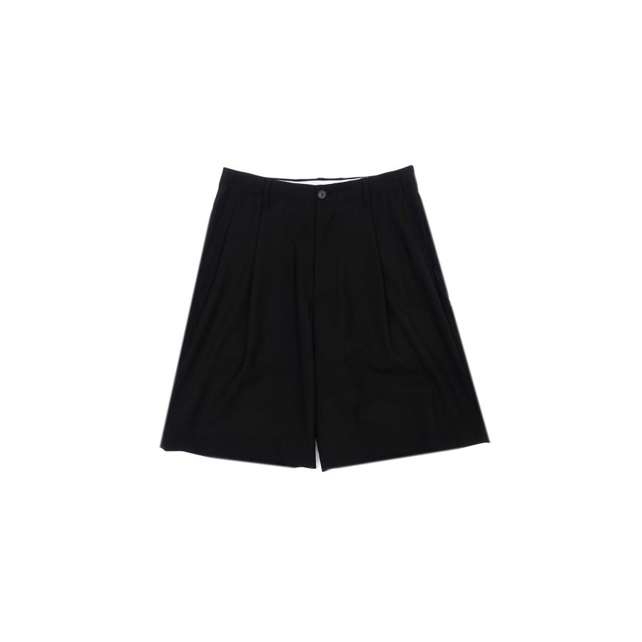 WOOL SHORTS - BLACK (261-60507) Universal Products(ユニバーサルプロダクツ) | 