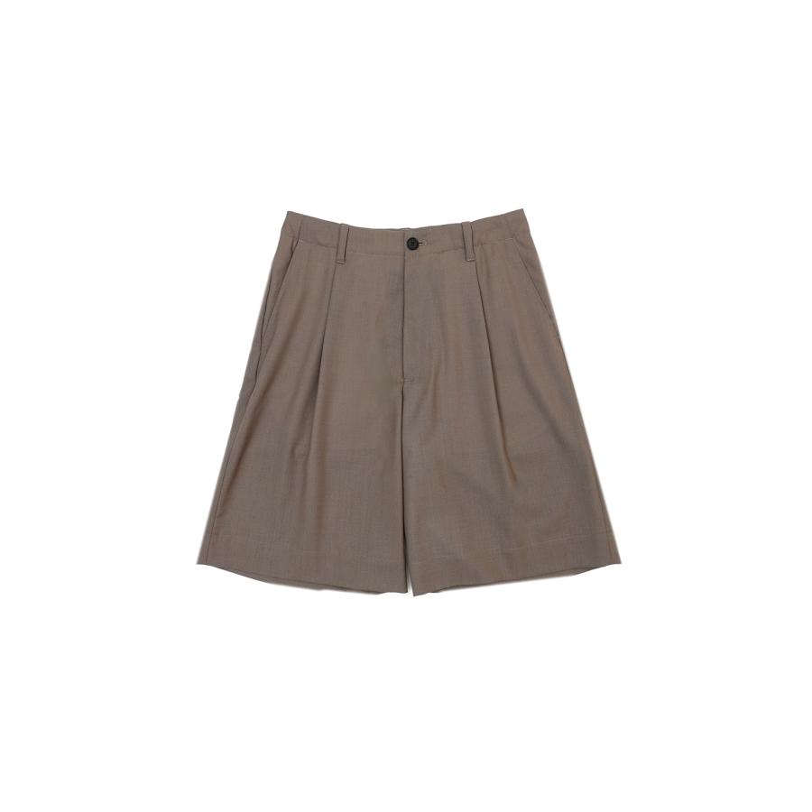 WOOL SHORTS - GREIGE (261-60507) Universal Products(ユニバーサルプロダクツ) | 