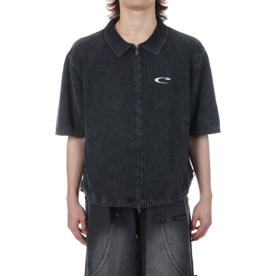 CPG FULL ZIP SS KNIT SHIRT - BLACK (26SS-CPG-10 / FS2025) F-LAGSTUF-F(フラグスタフ) |  | 03