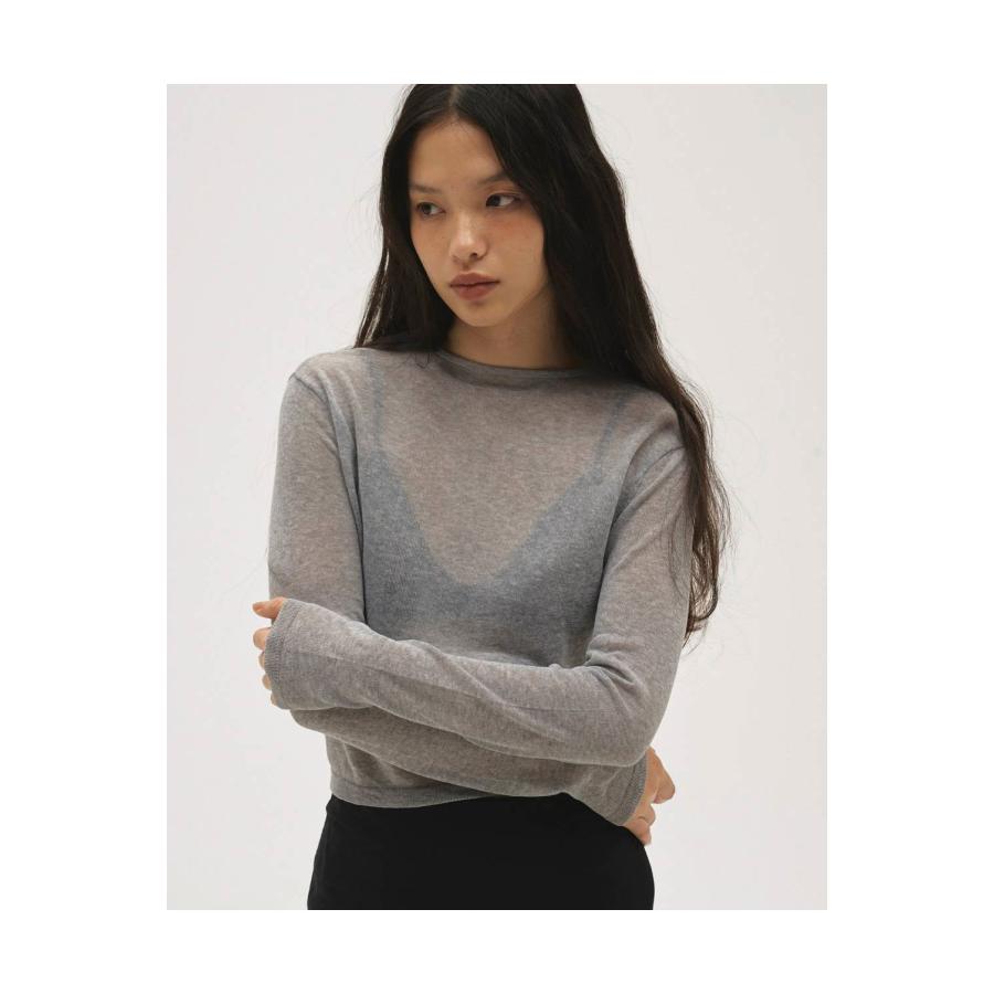 Compact Sheer Knit -GRAY (12610514) Todayful(トゥデイフル) | TODAYFUL | 01
