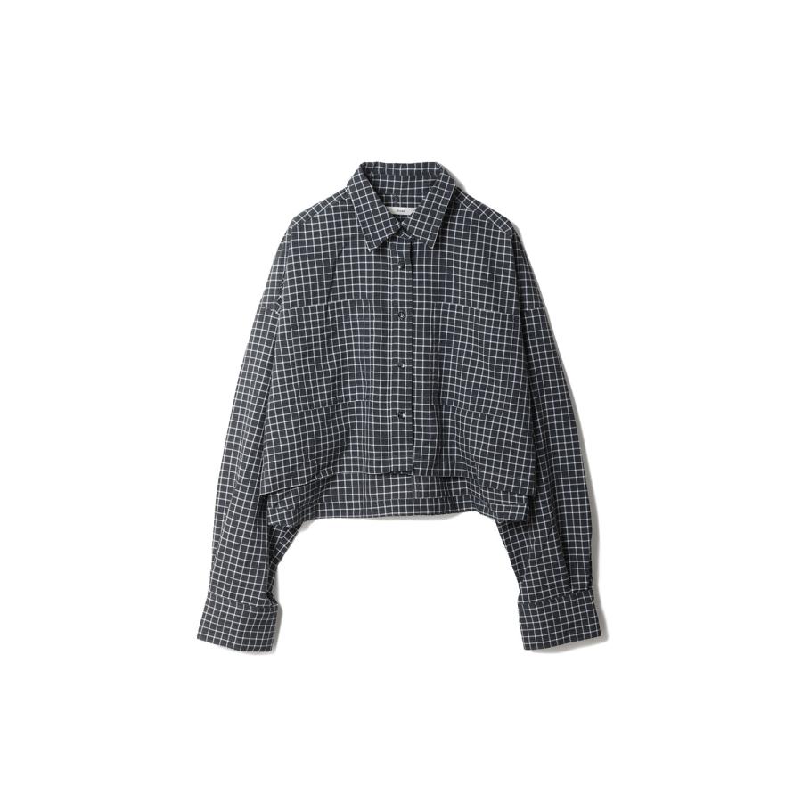 Check Short Shirts - CHARCOAL GRAY (62610415) anuke(アンヌーク) | 