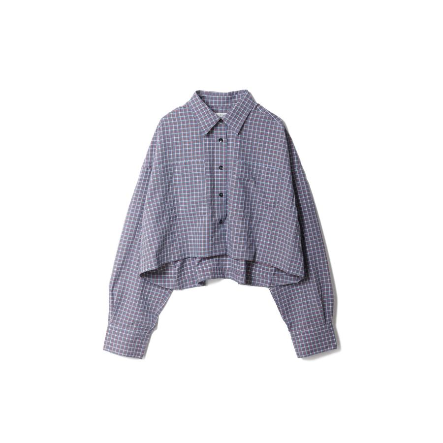Check Short Shirts - BLUE (62610415) anuke(アンヌーク) | 