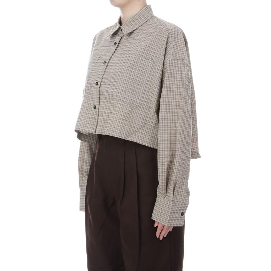 Check Short Shirts - BEIGE (62610415) anuke(アンヌーク) |  | 02