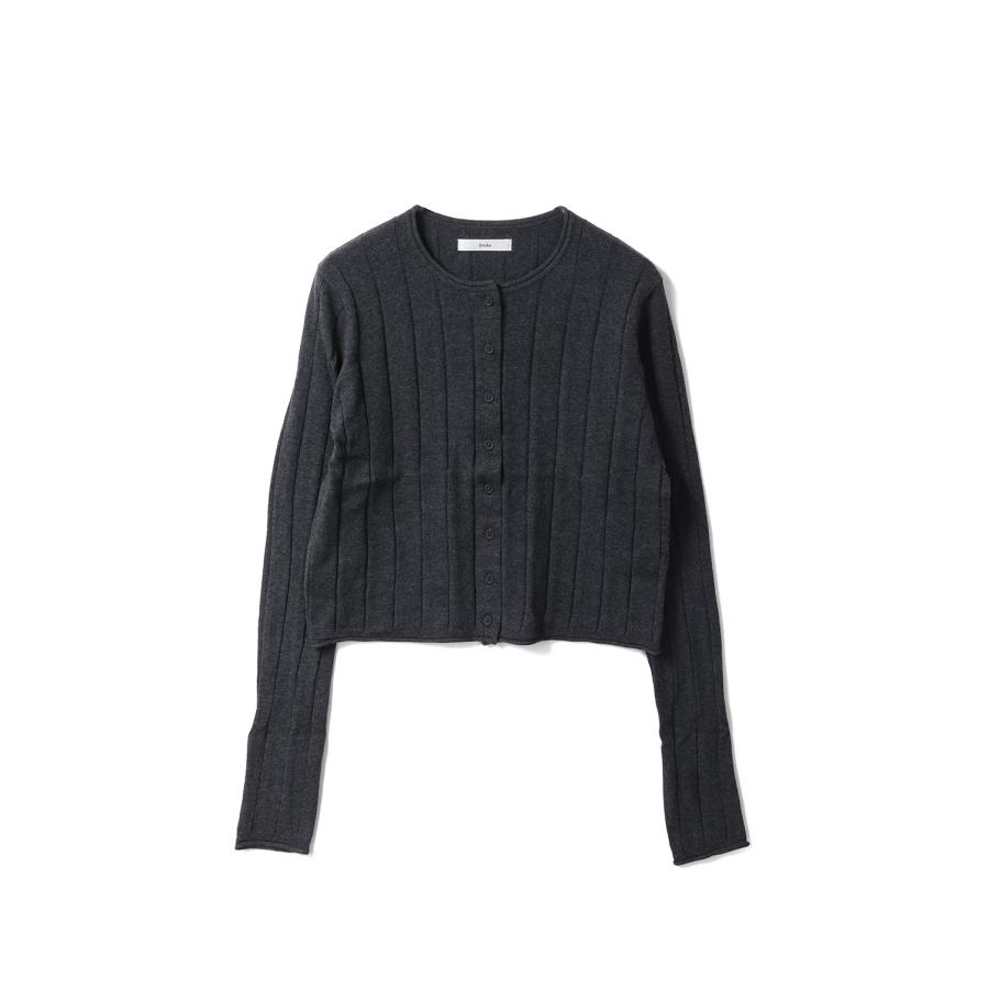 Cotton Layered Cardigan - CHARCOAL GRAY (62610502) anuke(アンヌーク) |  | 01