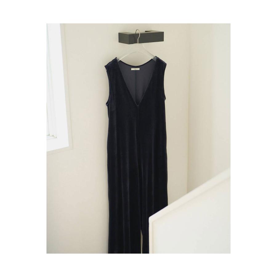 【SALE】Velour Vneck Combinaison - NAVY (62610313) anuke(アンヌーク) |  | 01