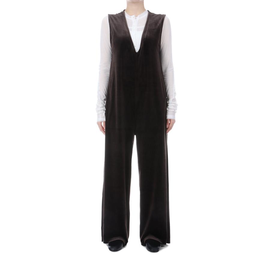 【SALE】Velour Vneck Combinaison - BROWN (62610313) anuke(アンヌーク) |  | 01