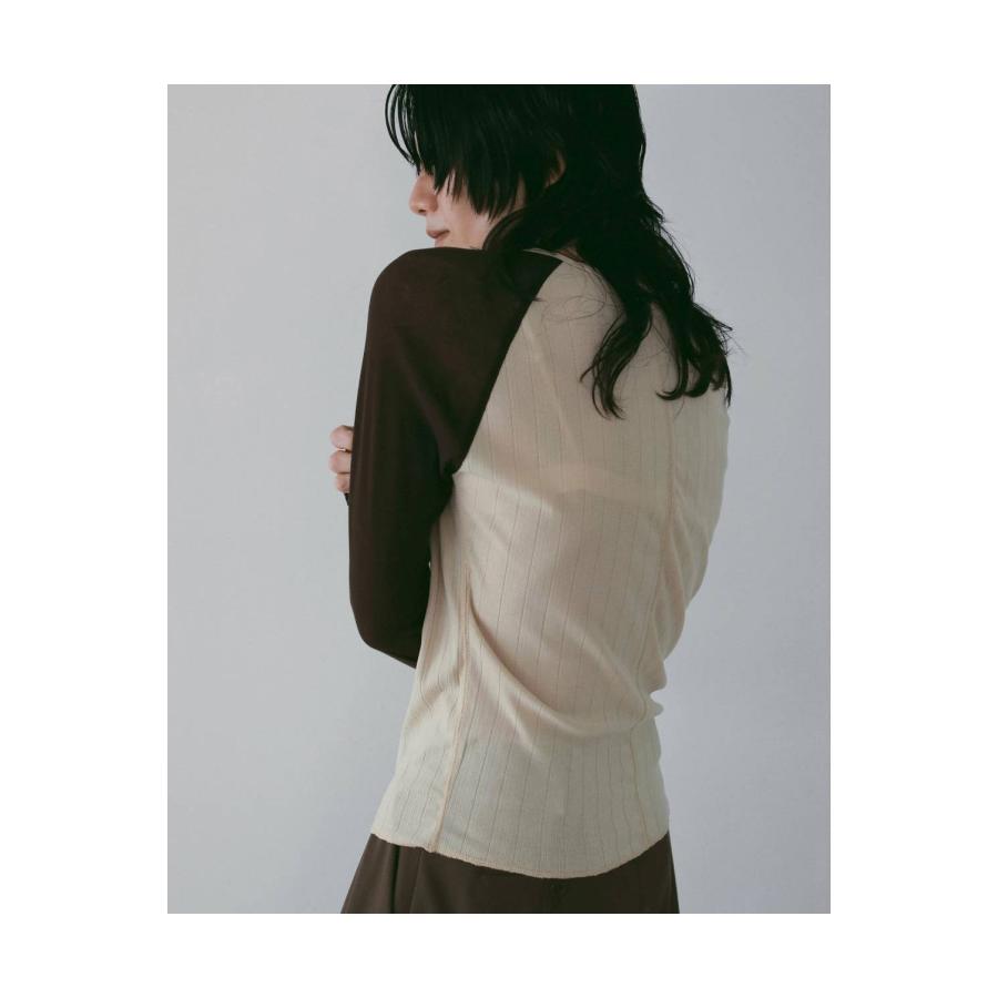 【SALE】Sheer Raglan T-Shirts - CREAM (62610622) anuke(アンヌーク) |  | 02