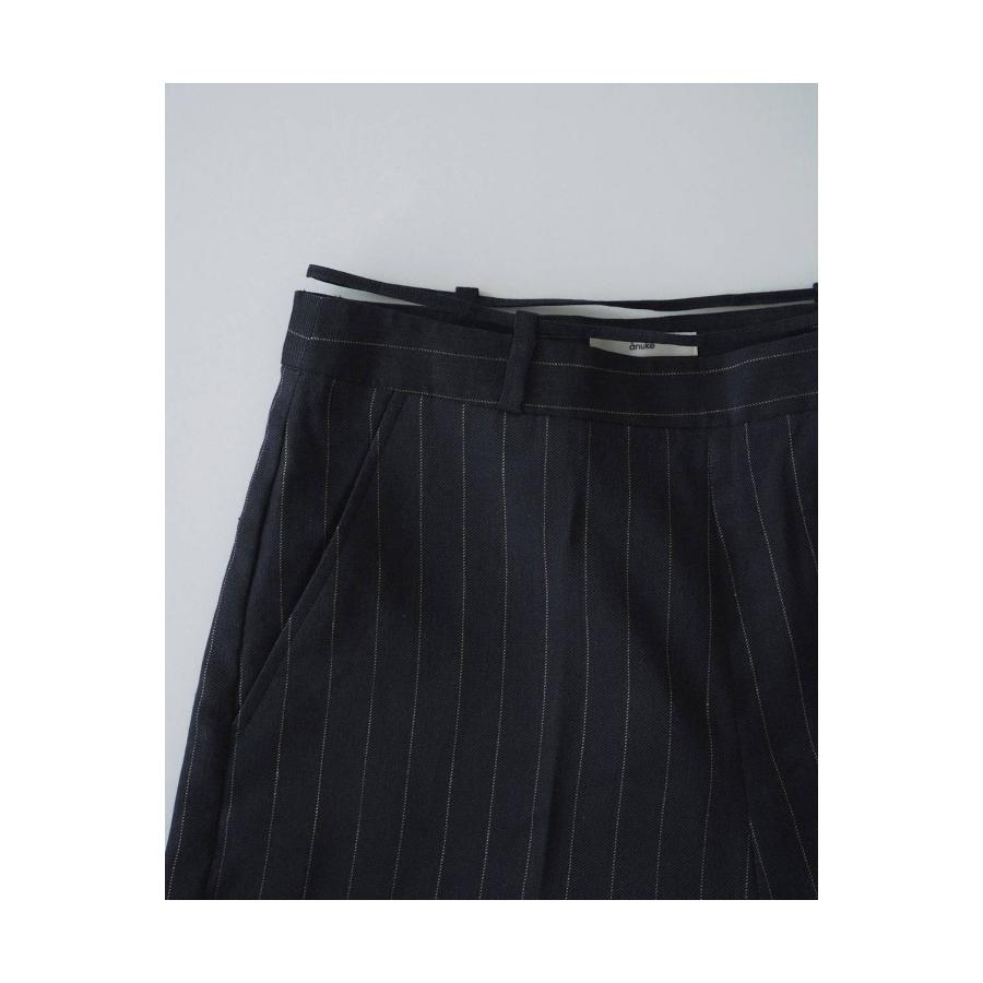 Linen Half Pants - NAVY (62610705) anuke(アンヌーク) |  | 03