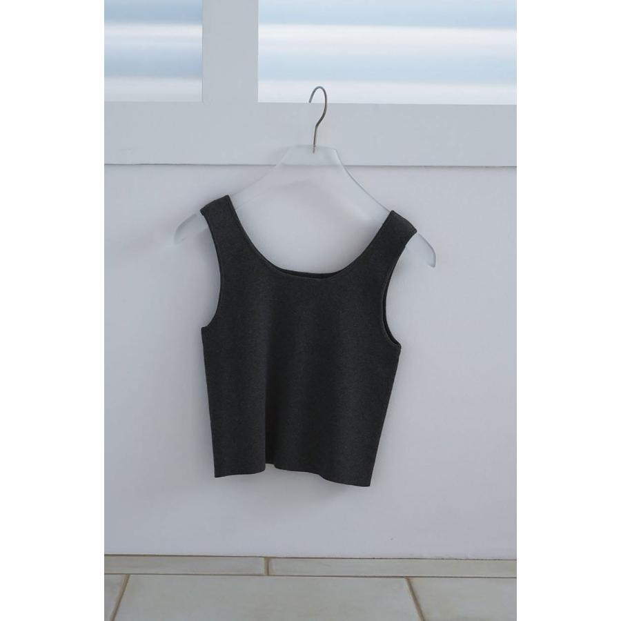【SALE】Short Knit Tanktop - CHARCOAL GRAY (62610524) anuke(アンヌーク) |  | 01