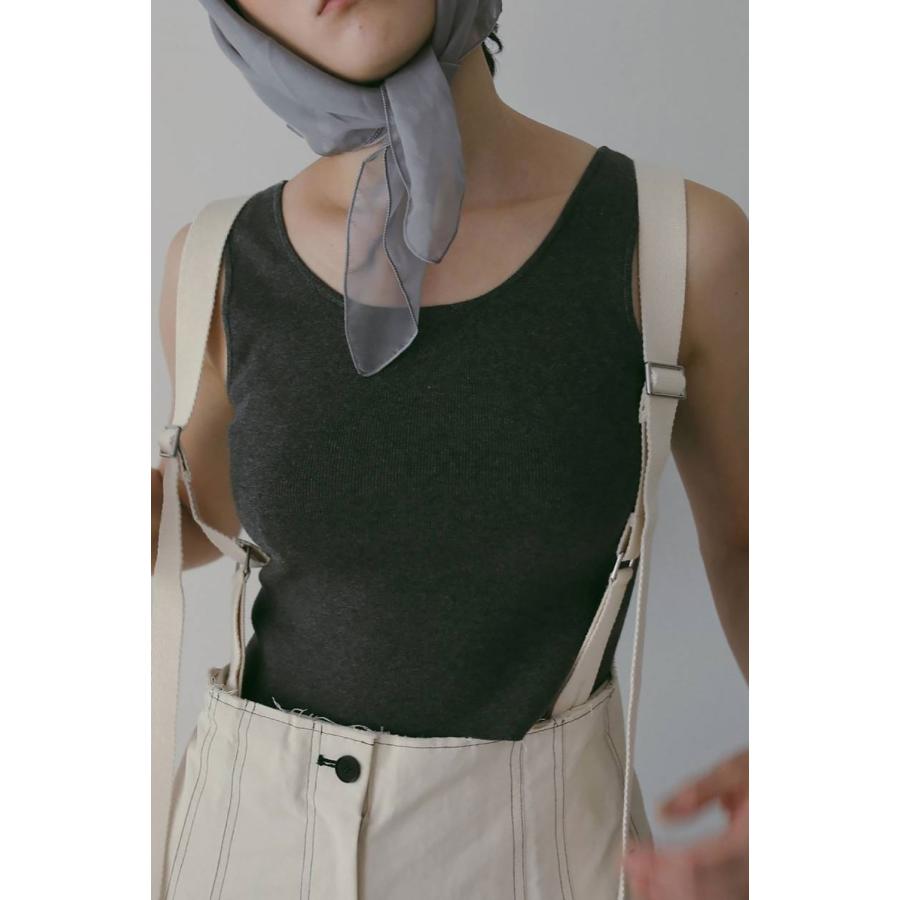 【SALE】Short Knit Tanktop - CHARCOAL GRAY (62610524) anuke(アンヌーク) |  | 02