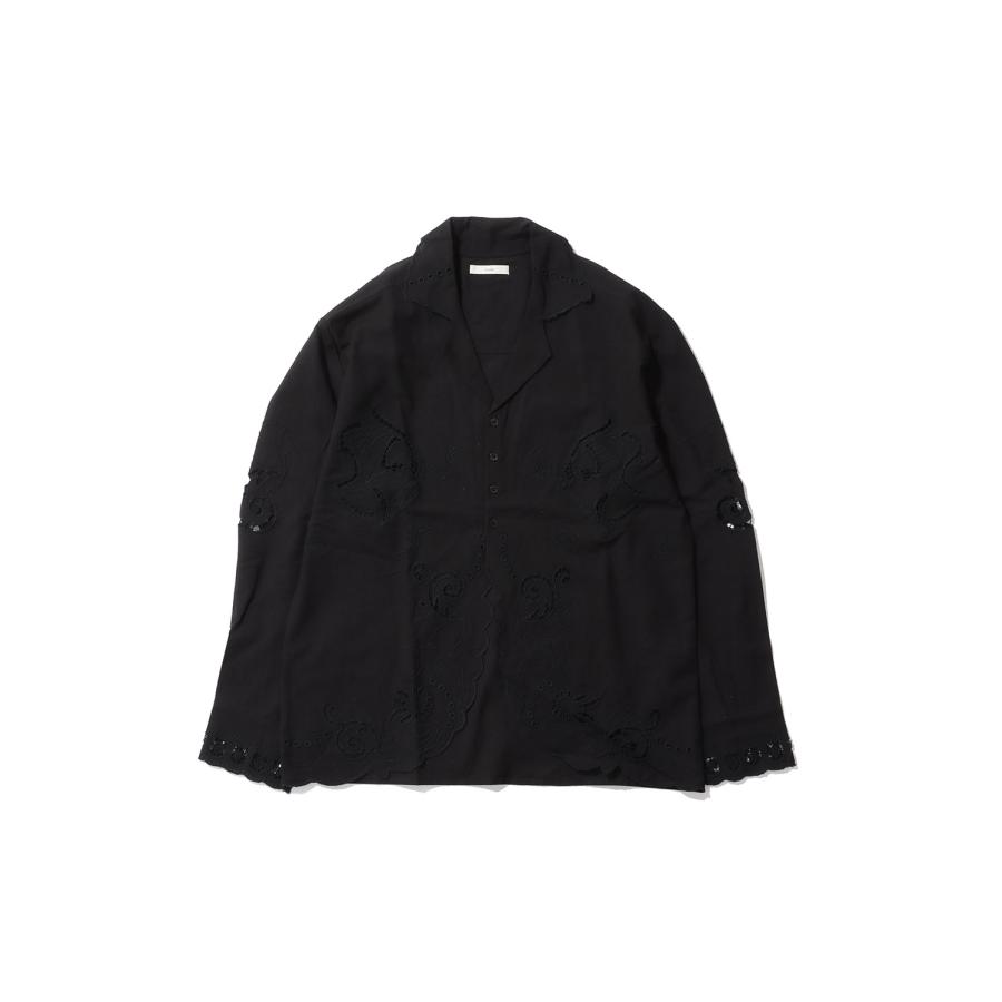 Cutwork Opencollar Shirts - BLACK (62610418) anuke(アンヌーク) | 