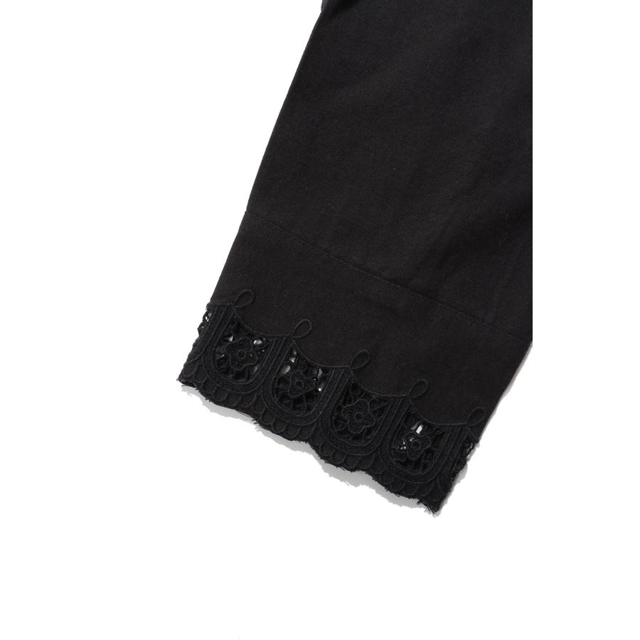 Cutwork Opencollar Shirts - BLACK (62610418) anuke(アンヌーク) |  | 01