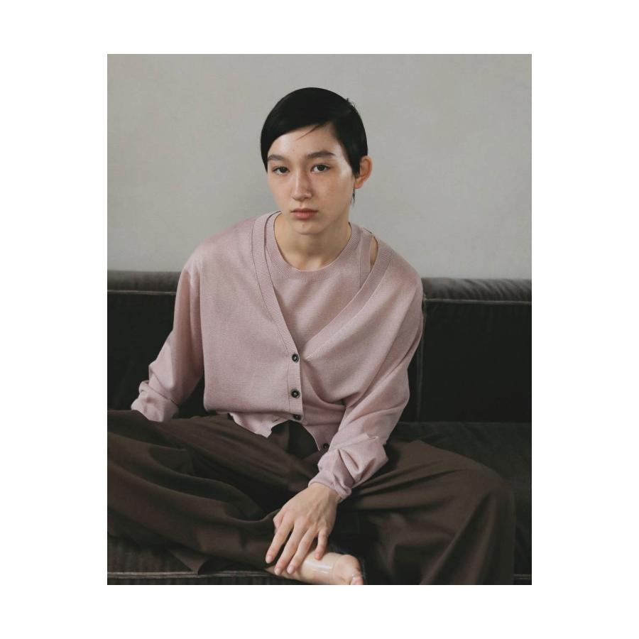 Highgauge Sheer Cardigan - PINK (62610522) anuke(アンヌーク) |  | 02