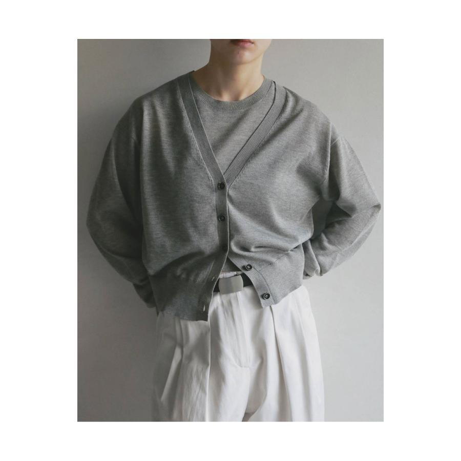 Highgauge Sheer Cardigan - GRAY BEIGE (62610522) anuke(アンヌーク) |  | 02