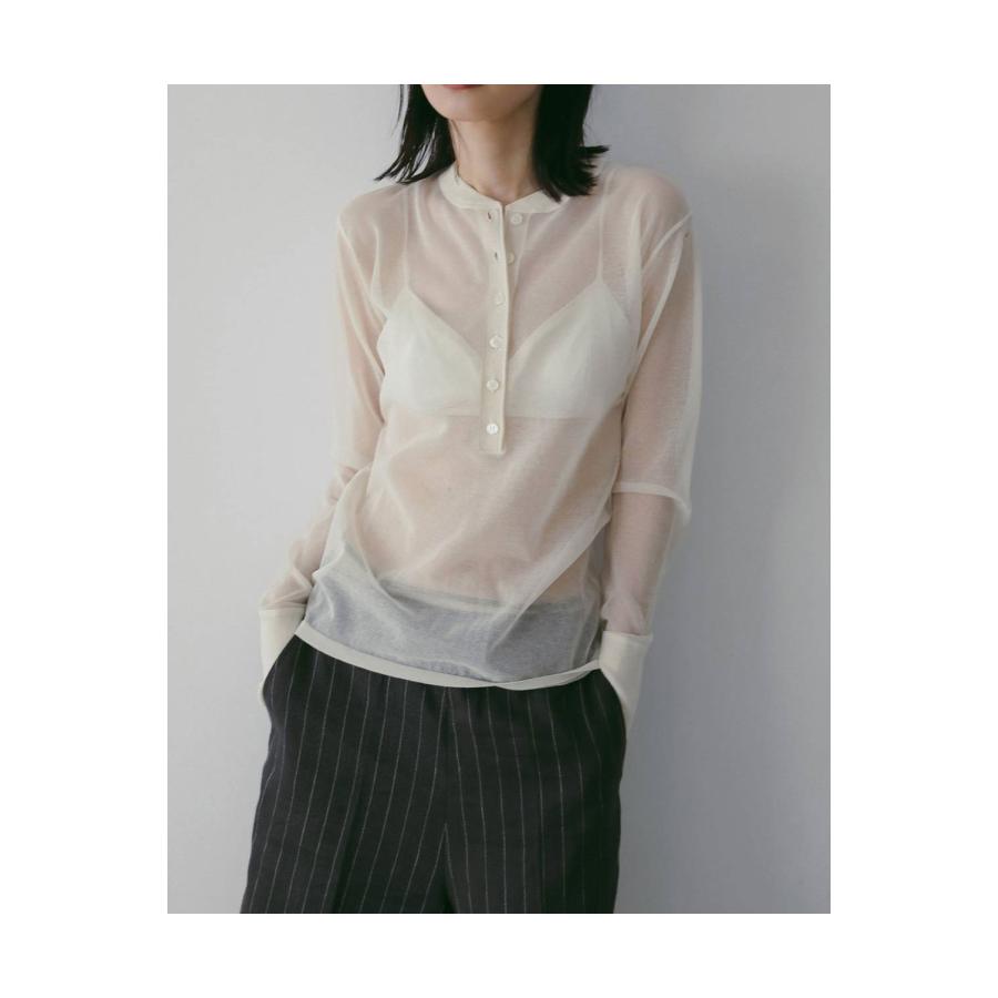 Sheer Henley Knit - IVORY (62610514) anuke(アンヌーク) |  | 02