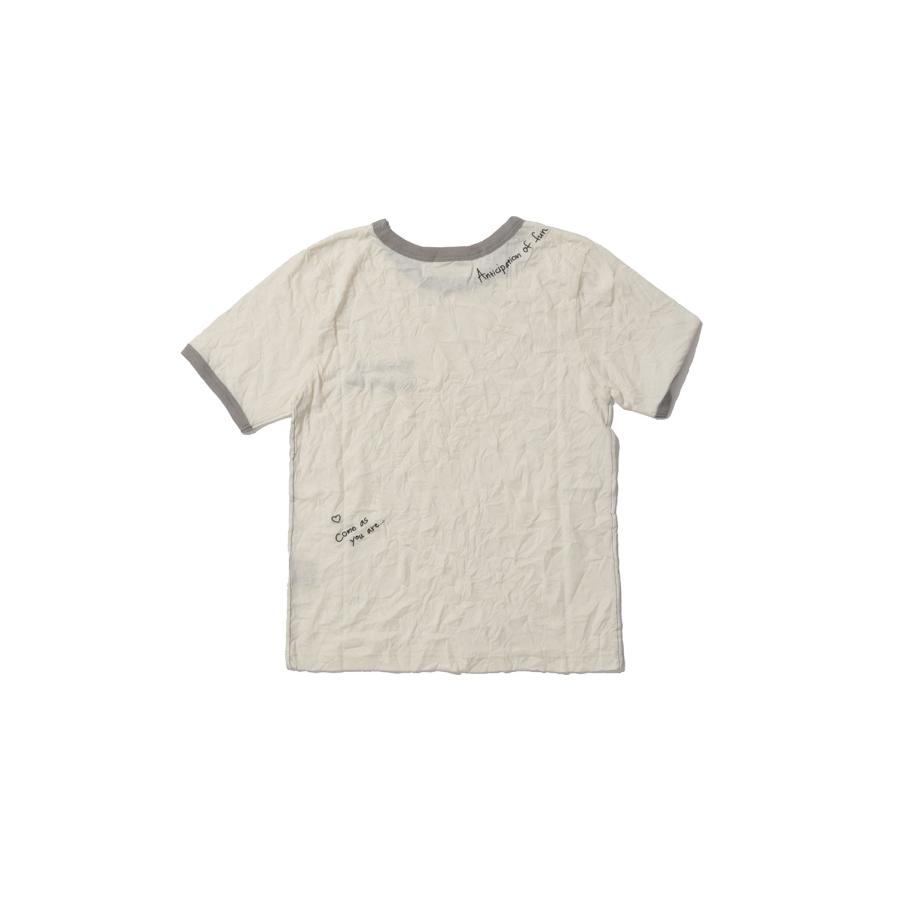 【SALE】Lettering Washer T-Shirts - IVORY (62610610) anuke(アンヌーク) |  | 01