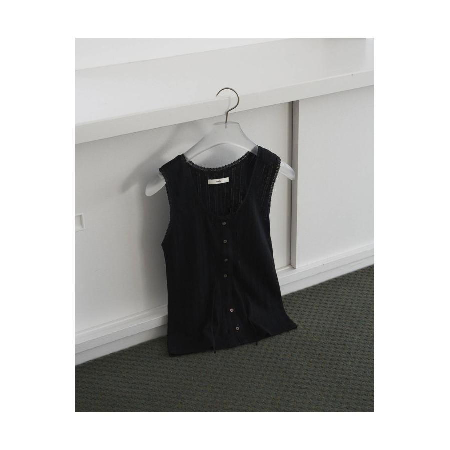 Cut Lace Tanktop - BLACK (62610621) anuke(アンヌーク) |  | 01
