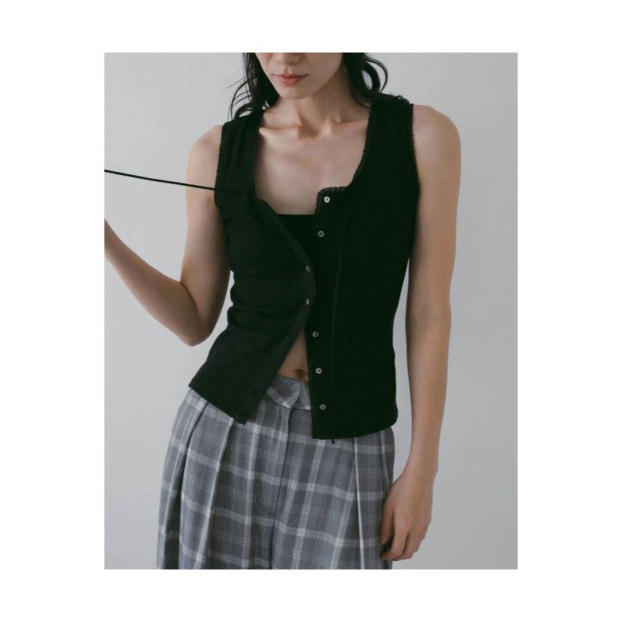Cut Lace Tanktop - BLACK (62610621) anuke(アンヌーク) |  | 02