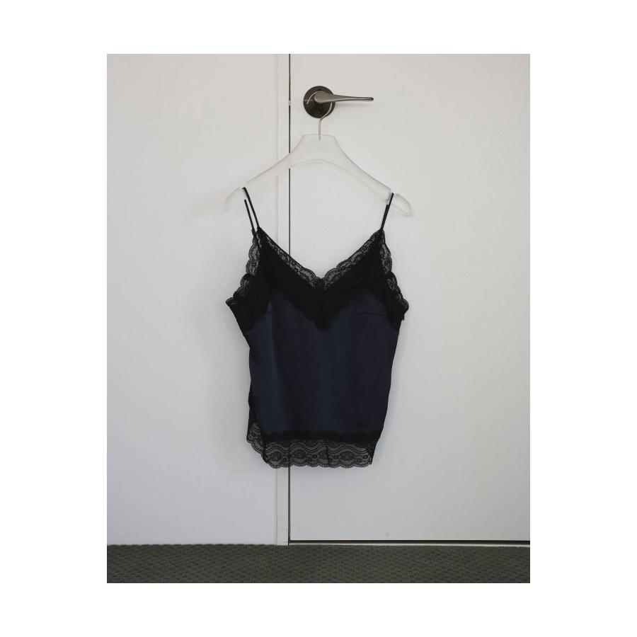 Satin Lace Camisole - NAVY (62610425) anuke(アンヌーク) |  | 01
