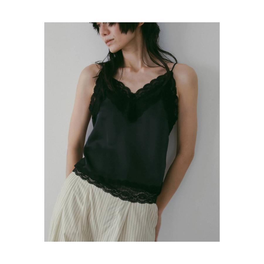 Satin Lace Camisole - NAVY (62610425) anuke(アンヌーク) |  | 02