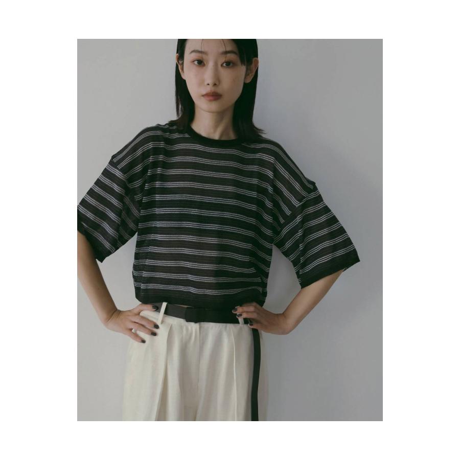 Sheer Border Knit - NAVY (62610503) anuke(アンヌーク) |  | 01