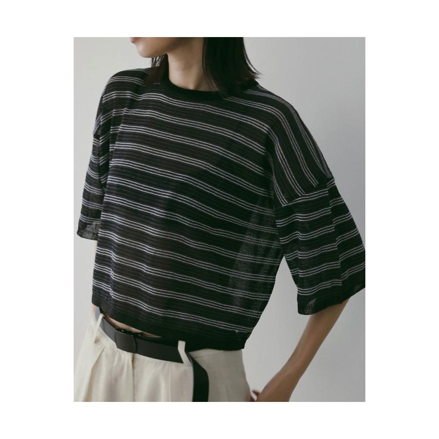 Sheer Border Knit - NAVY (62610503) anuke(アンヌーク) |  | 02