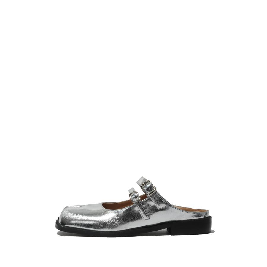 Double Buckle Mule - Silver (PAES_20255) PAES(ペイズ) | 
