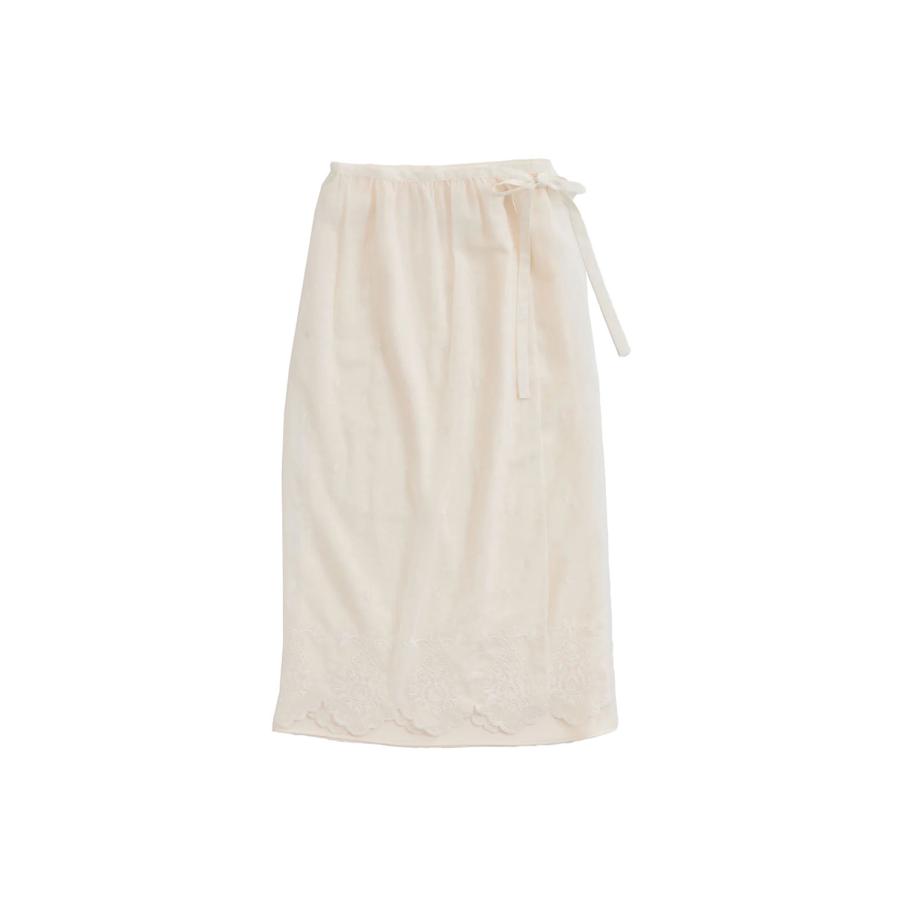 LACE APRON SKIRT - 01 WHITE (26SMSSK03) Shinzone(シンゾーン) | THE SHINZONE