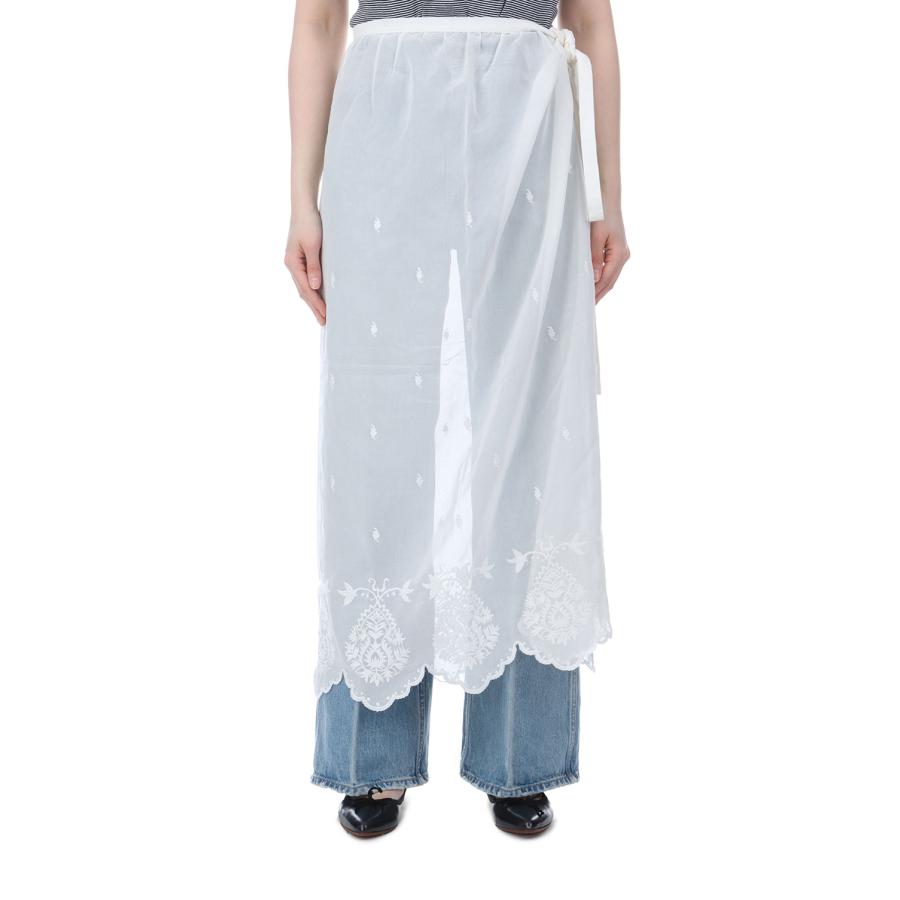 LACE APRON SKIRT - 01 WHITE (26SMSSK03) Shinzone(シンゾーン) | THE SHINZONE | 02
