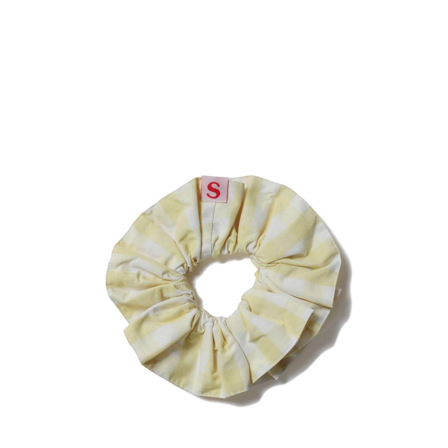 GINGHAM CHECK SCRUNCHIE - 53 YELLOW (26SMSIT01) Shinzone(シンゾーン) | THE SHINZONE