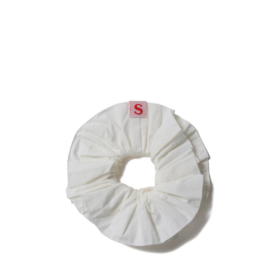 VOLUME SCRUNCHIE - 01 WHITE (26SMSIT07) Shinzone(シンゾーン) | THE SHINZONE