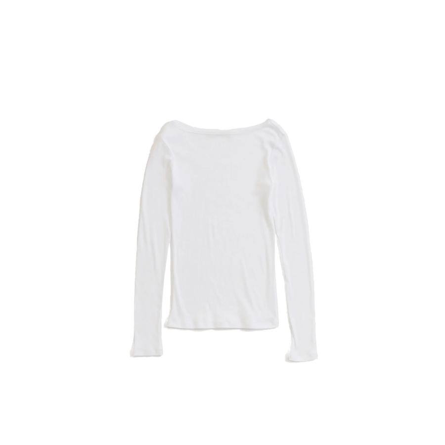 SHEER RIB LONG SLEEVE TEE - 01 WHITE (26SMSCU07) Shinzone(シンゾーン) | THE SHINZONE