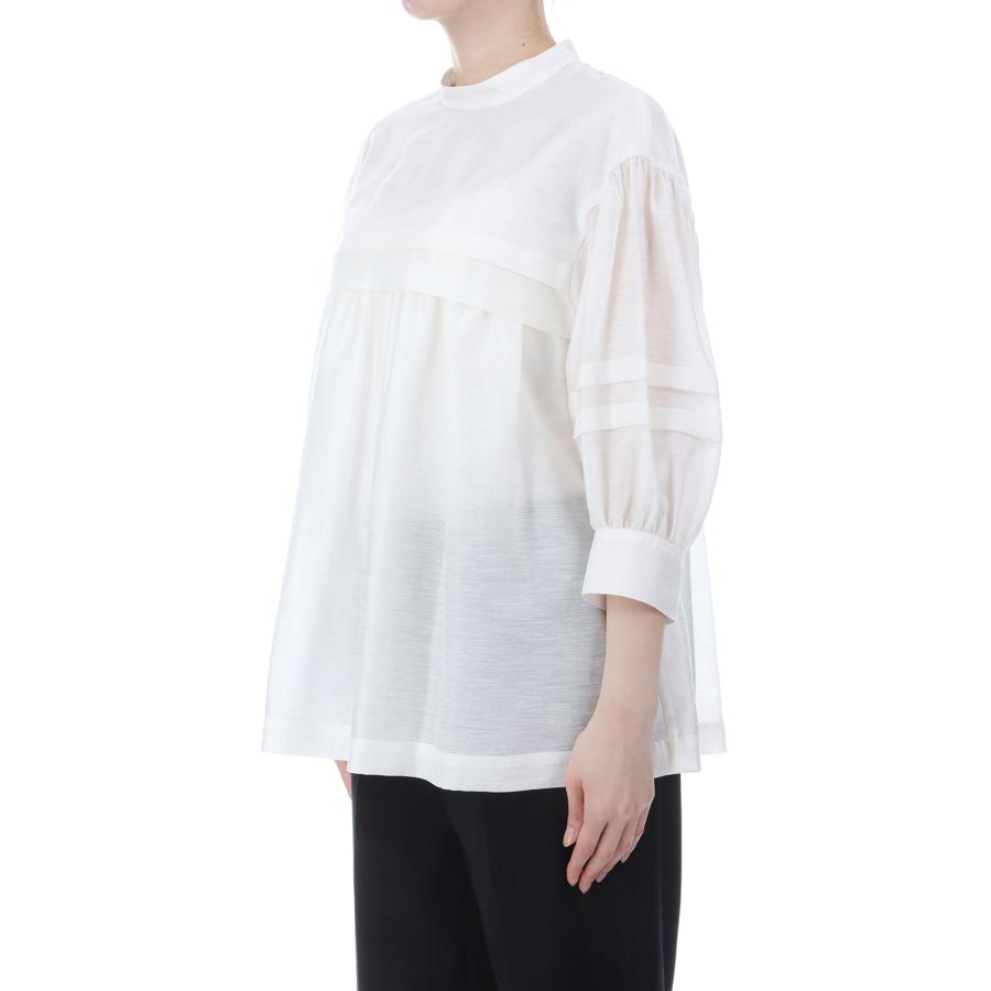 SHEER TUCK BLOUSE - 01 WHITE (26SMSBL03) Shinzone(シンゾーン) | THE SHINZONE | 02