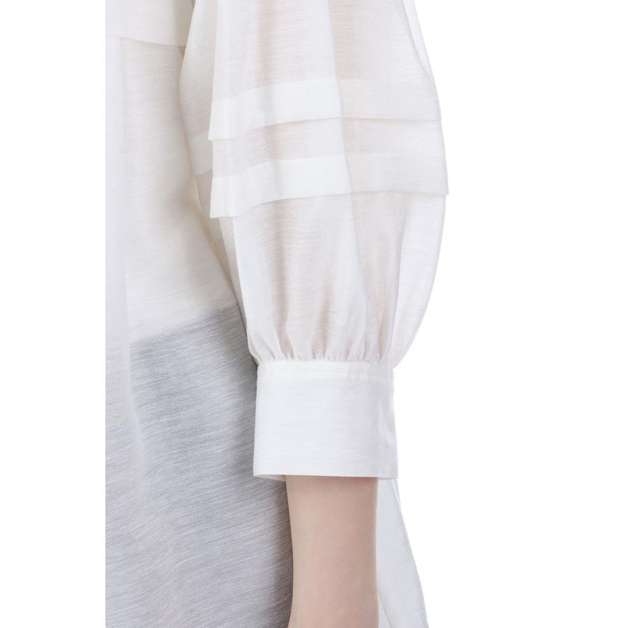 SHEER TUCK BLOUSE - 01 WHITE (26SMSBL03) Shinzone(シンゾーン) | THE SHINZONE | 06