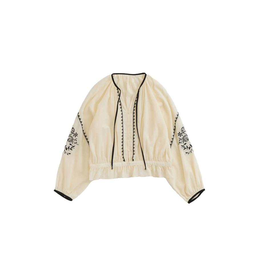 EMBROIDERED BLOUSE - 02 ECRU (26SMSBL09) Shinzone(シンゾーン) | THE SHINZONE