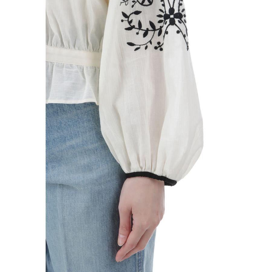 EMBROIDERED BLOUSE - 02 ECRU (26SMSBL09) Shinzone(シンゾーン) | THE SHINZONE | 05