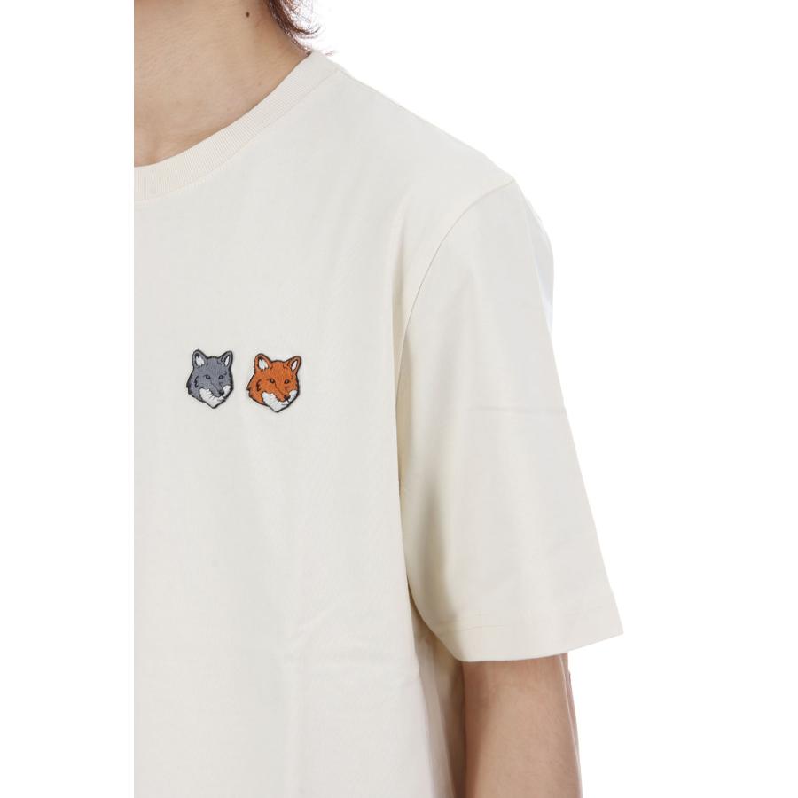 DOUBLE FOX HEAD COMFORT TEE- SHIRT - LATTE (OM011CFKJ7025) Maison Kitsune -Men-(メゾンキツネ) |  | 04