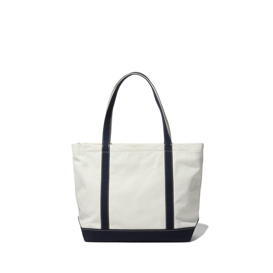 MAISON KITSUNE HANDWRITING LARGE TOTE - ECRU/CLASSIC NAVY (QU05104WB0050) Maison Kitsune -Men-(メゾンキツネ) |  | 01