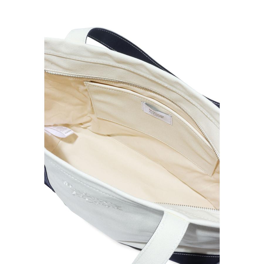 MAISON KITSUNE HANDWRITING LARGE TOTE - ECRU/CLASSIC NAVY (QU05104WB0050) Maison Kitsune -Men-(メゾンキツネ) |  | 03