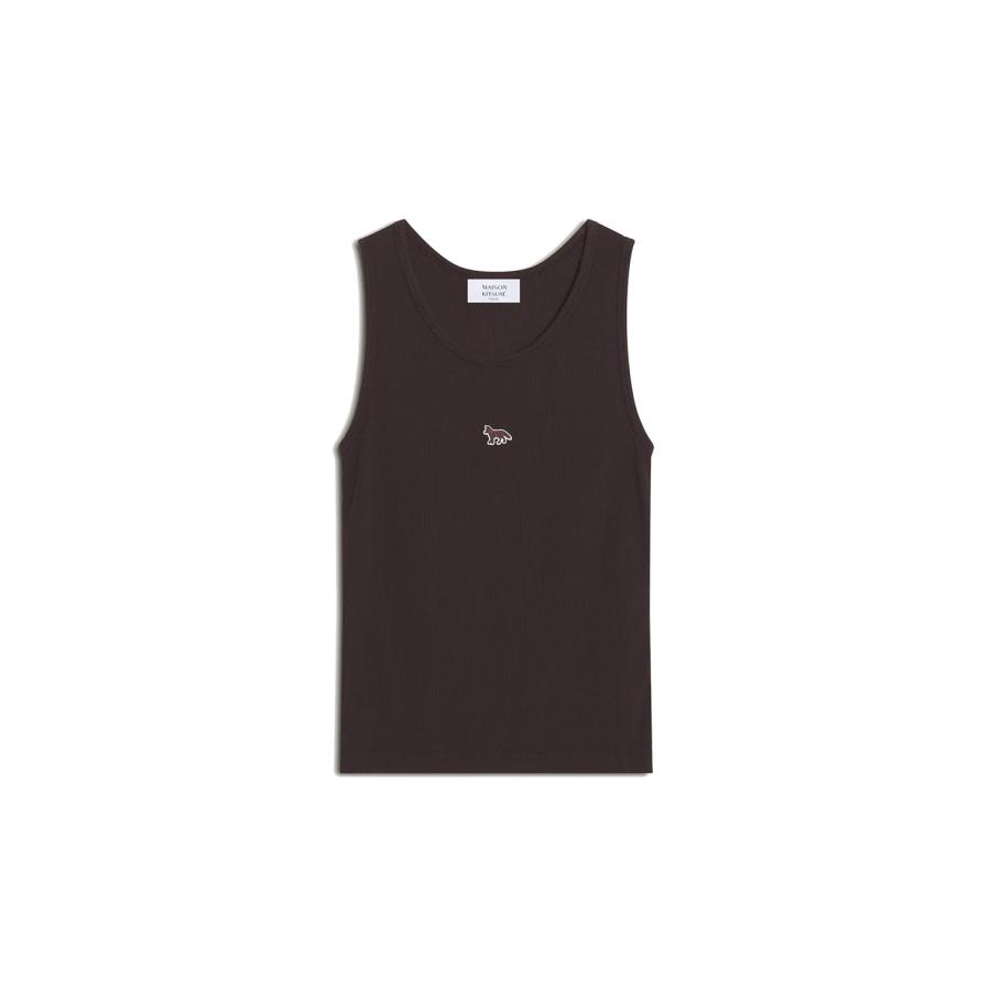 BABY FOX RIBBED TANK TOP - GANACHE (MW00121KA0033) Maison Kitsune -Women-(メゾンキツネ) | 