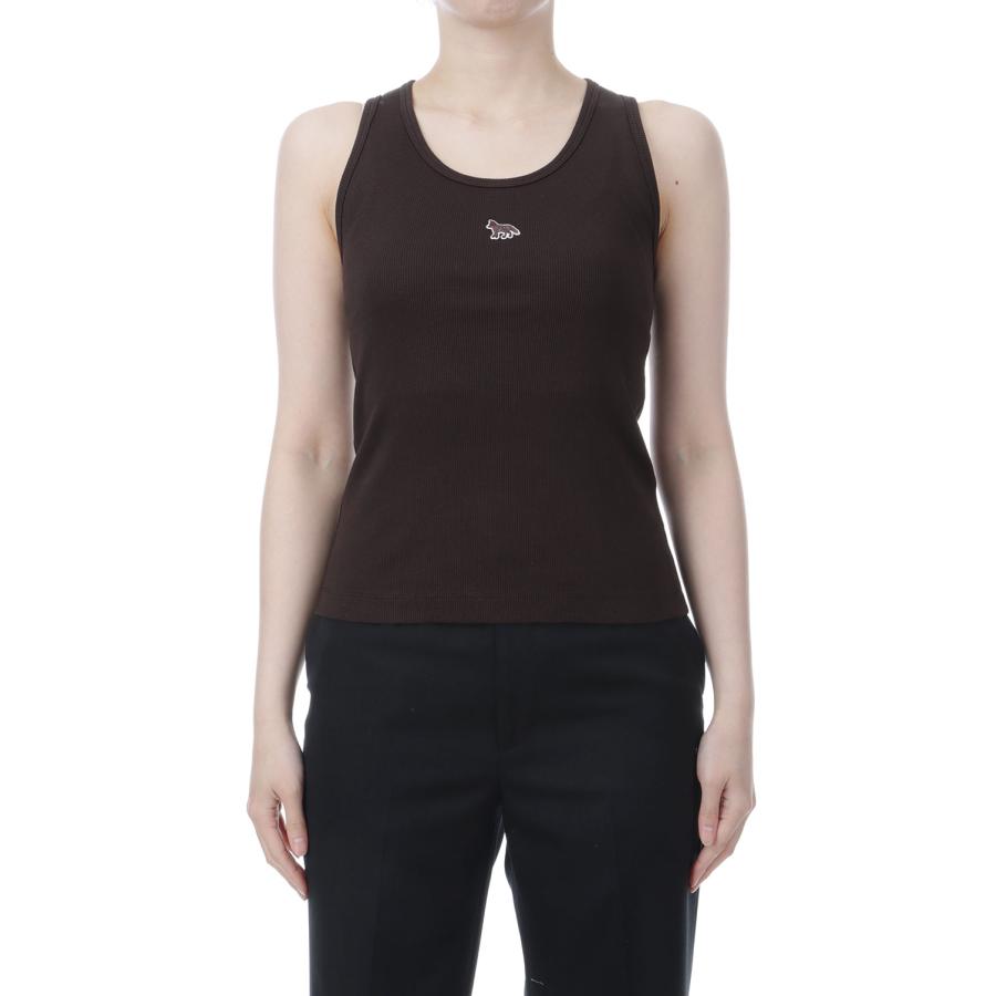 【P10倍】BABY FOX RIBBED TANK TOP - GANACHE (MW00121KA0033) Maison Kitsune -Women-(メゾンキツネ) |  | 01