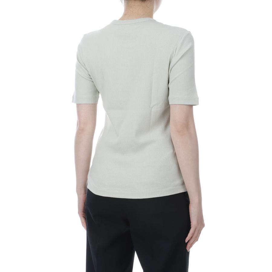 BABY FOX RIBBED FITTED TEE- SHIRT - MINERAL GRAY (OW00124KJ0134) Maison Kitsune -Women-(メゾンキツネ) |  | 03