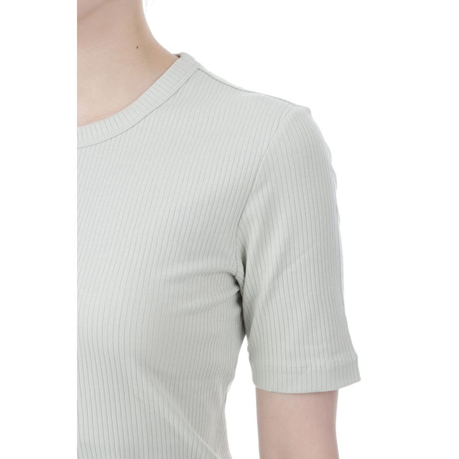 BABY FOX RIBBED FITTED TEE- SHIRT - MINERAL GRAY (OW00124KJ0134) Maison Kitsune -Women-(メゾンキツネ) |  | 04